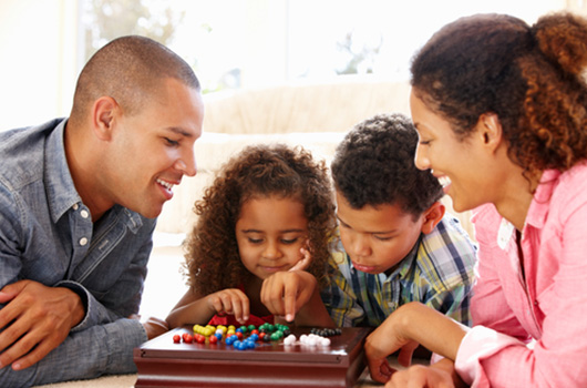 family playing