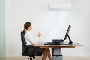 ductless ac system in a commercial setting