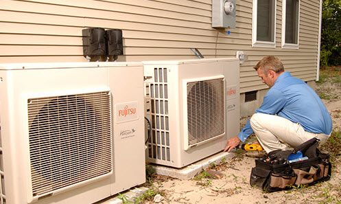 ductless heating and cooling installation