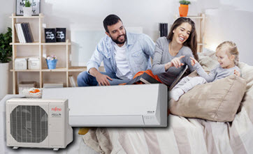 fujitsu ductless heating