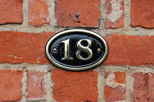 image of visible house numbers for heating oil delivery
