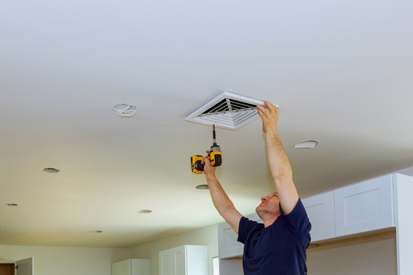 image of a ceiling cassette installation