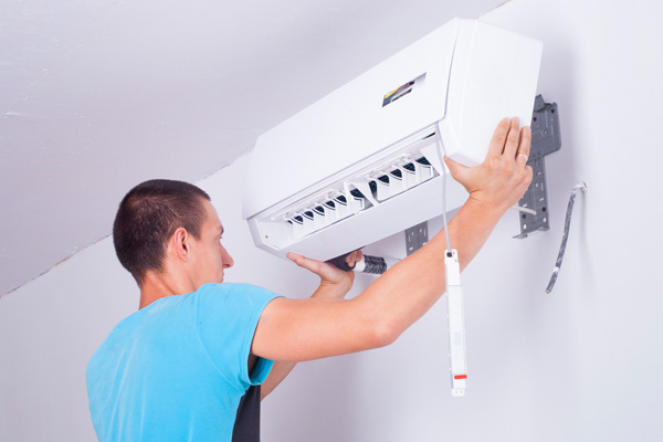 image of a ductless hvac installation