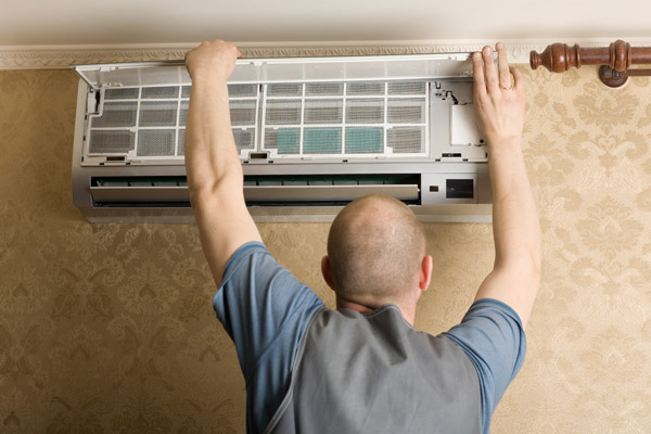 image of a ductless hvac installation