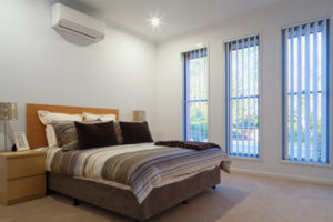 image of a ductless hvac system in a bedroom