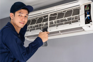 image of a professional ductless install
