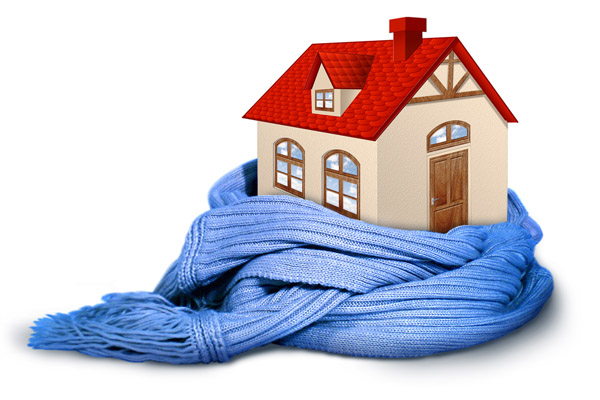 image of a home with scarf depicting home heating