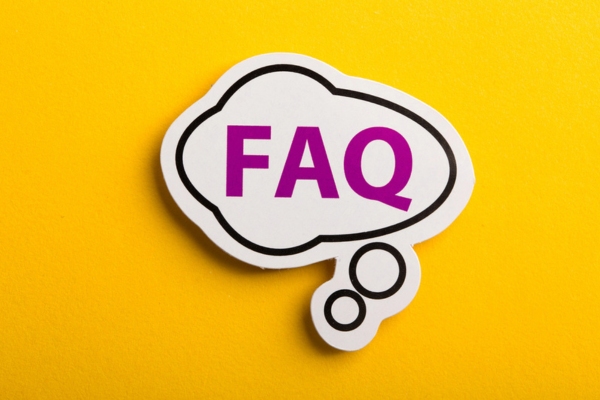 FAQ on thought bubble depicting questions about AC making noise