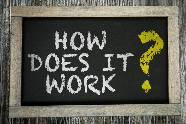 how does it work written on a chalkboard depicting High-Efficiency Heating Systems