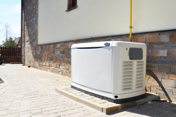 standby generator installed outside the home