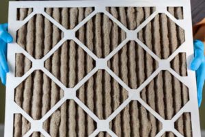 air conditioner filter with dirt