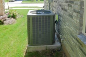air conditioning system installed outdoors