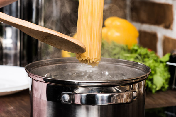 image of boiling water for cooking and increasing indoor humidity levels