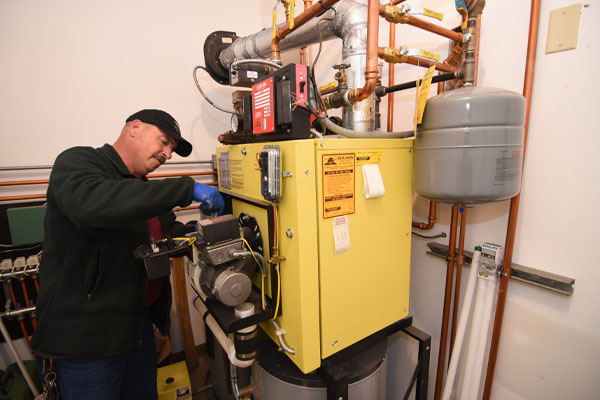 image of a boiler installation by skylands energy service