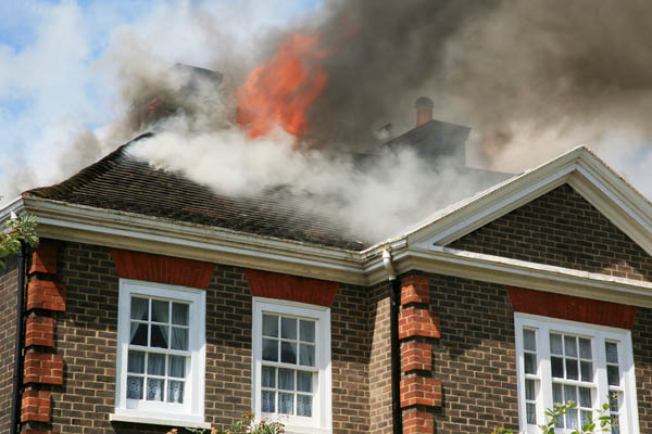 image of a house that has a natural gas leak