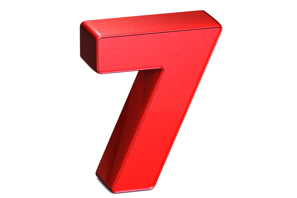 image of the number 7 depicting diy air conditioner maintenance tasks