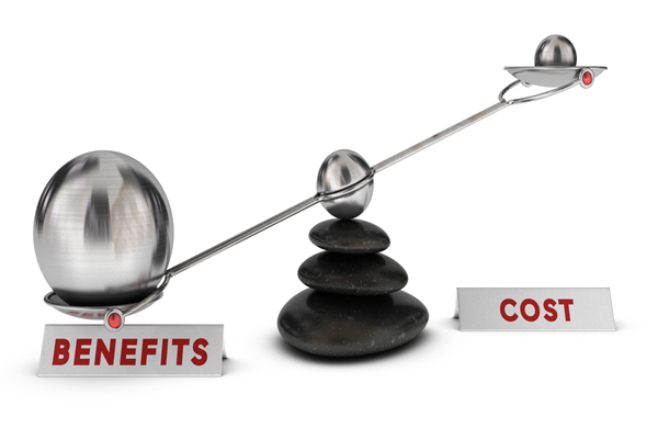 image of cost vs benefits depicting benefits of a double-wall fuel oil tank