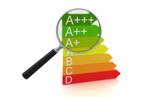 image of a energy efficiency rating chart depicting home heating oil efficiency