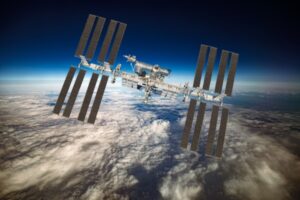 International Space Station over the planet earth