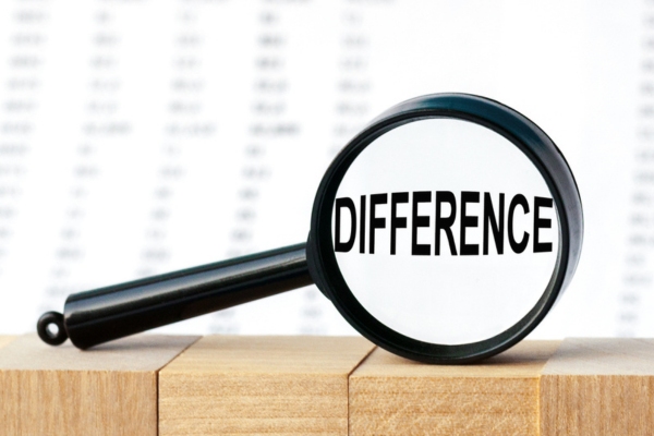 difference viewed using magnifying glass depicting ductless heat pump and ductless air conditioner