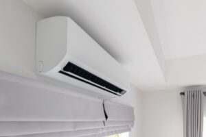 ductless HVAC system installed in a room