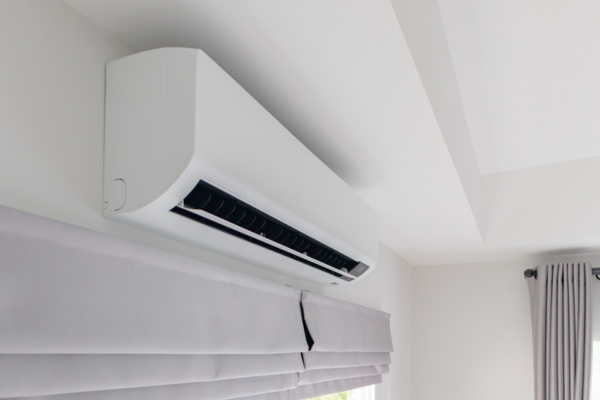 ductless HVAC system installed in a room