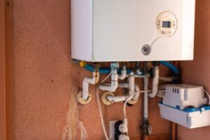 image of a residential boiler and pipes