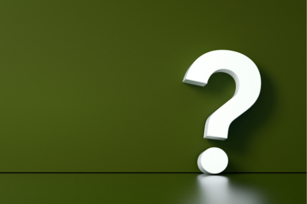 3D question mark on green background depicting Heating Oil Filter Replacements FAQs