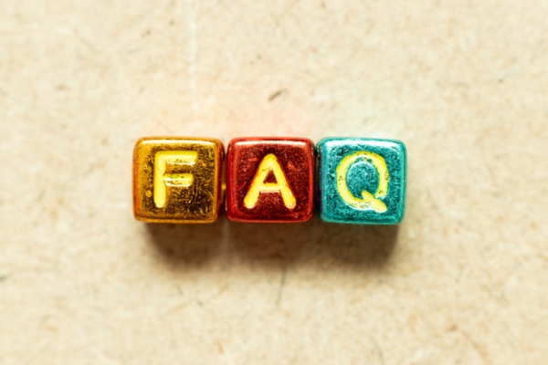 FAQ spelled using metallic letter beads depicting Generator in Snow questions