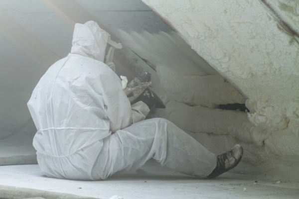 professional spray foam update on the home's attic