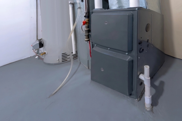 residential furnace installed at home