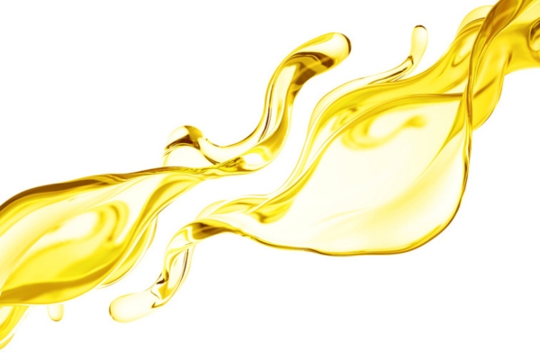 splash of gold liquid depicting heating oil