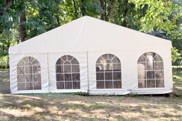 image of a big white tent depicting Mobile Cooling Units for Outdoor Events
