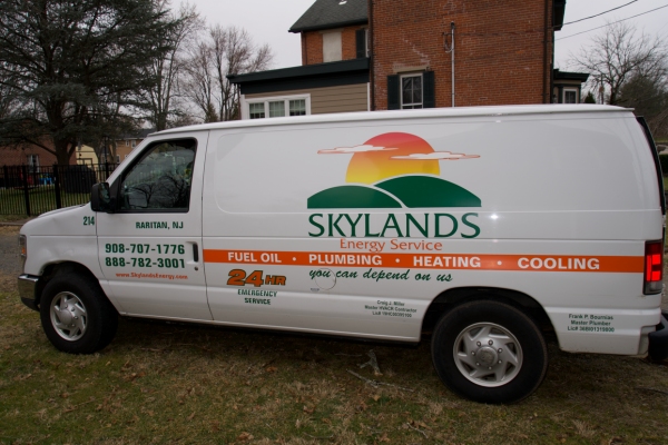 Skylands Energy Service van used for client calls