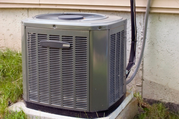 central air conditioner installed at home