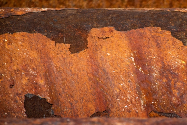 rusty metal surface depicting corrosion on heating oil tank