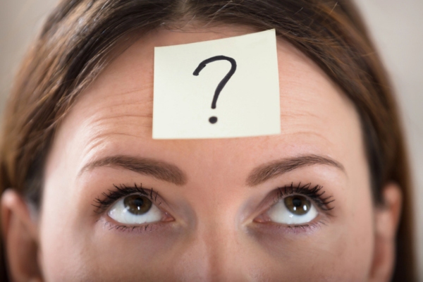 woman with question mark on her forehead depicting Air Conditioning Safety FAQs